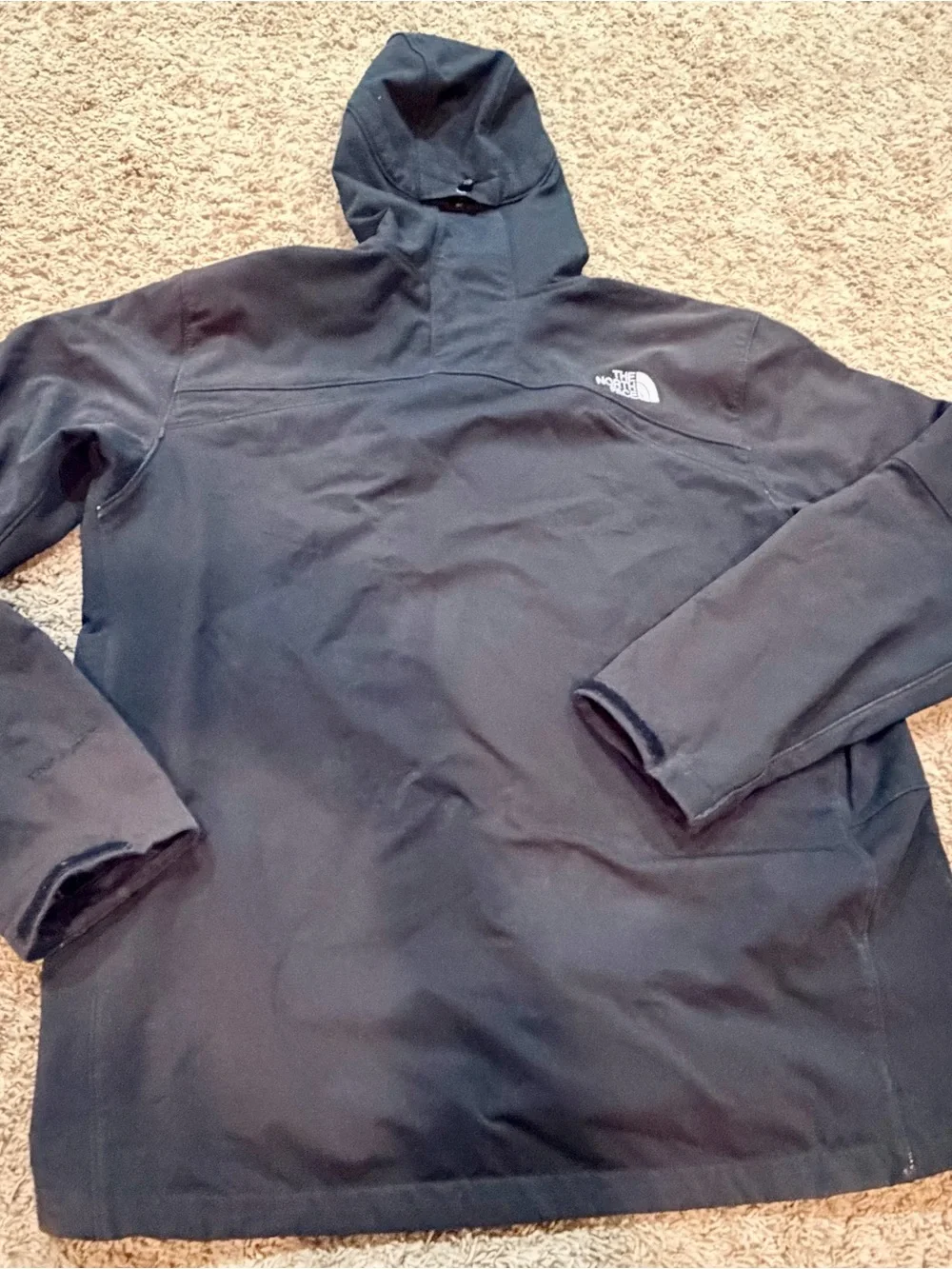 The North Face Men's  TNF Apex Hooded Zipup Black Jacket Men’s XL